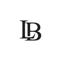 vettore di progettazione del logo della lettera iniziale lb o bl