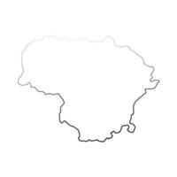 mappa della lituania su sfondo bianco vettore