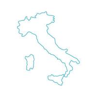 mappa italia su sfondo bianco vettore