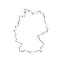 mappa della germania su sfondo bianco vettore