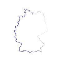mappa della germania su sfondo bianco vettore