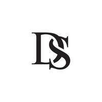 concetto di design del logo della lettera ds o sd vettore