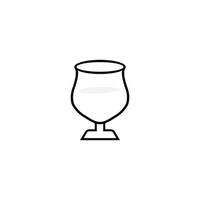 icona dell'illustrazione del bicchiere di vino di design. disegno di marchio di vettore del bicchiere di vino.