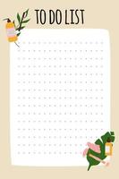 self care to do list con trattamenti di bellezza quotidiani. pianificatore minimalista alla moda in colori pastello. illustrazioni piatte di cosmetici. vettore