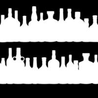 illustrazione vettoriale silhouette bottiglia di alcol modello senza soluzione di continuità