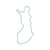 mappa della Finlandia su sfondo bianco vettore