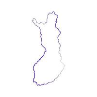 mappa della Finlandia su sfondo bianco vettore