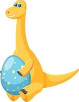 simpatico cartone animato di dinosauro brachiosauro vettore