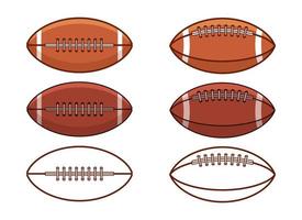 illustrazione di disegno vettoriale di football americano isolato su sfondo bianco