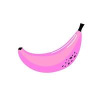 icona di banana rosa disegnata a mano, illustrazione di frutta disegnata a mano. vettore