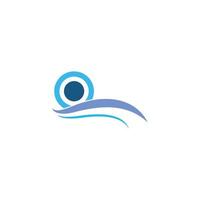 design del logo vettoriale della visione della salute degli occhi.