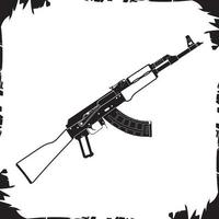 oggetti vettoriali illustrazione arma fucile ak 47
