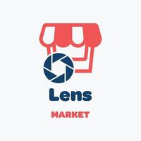 logo del mercato delle lenti vettore