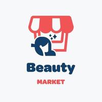 logo del mercato di bellezza vettore