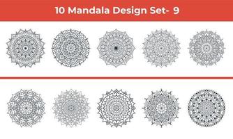 design mandala arabesco arabo decorazione ornamentale in stile islamico. biglietto di auguri diwali in stile mandala. sfondo di design per le vacanze del festival. vettore