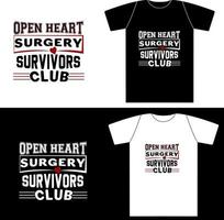 club dei sopravvissuti alla chirurgia a cuore aperto può essere utilizzato su t-shirt, etichette, icone, maglione, maglione, felpa con cappuccio, tazza, adesivo, vettore