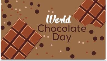 giornata mondiale del cioccolato. Barretta di cioccolato vettore