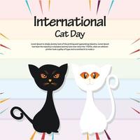 vettore libero della giornata internazionale del gatto