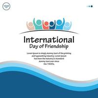 vettore libero dell'illustrazione della giornata internazionale dell'amicizia