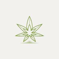 un vettore di logo astratto di cannabis cbd