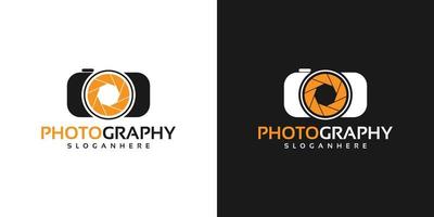 fotocamera, vettore di progettazione del logo di fotografia