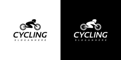 design del logo bici semplice, bicicletta, ciclismo vettore