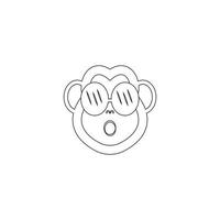elemento di design illustrazione vettoriale icona scimmia