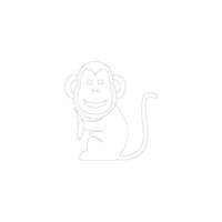elemento di design illustrazione vettoriale icona scimmia