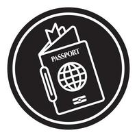 noi icona piatta documento passaporto internazionale per app e siti Web vettore