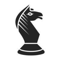 icona piatta dei pezzi degli scacchi del cavaliere per app o siti Web vettore