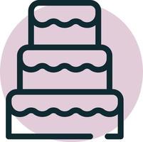 vettore di torta nuziale per la presentazione dell'icona del simbolo del sito Web
