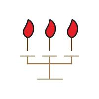vettore di nozze di candela per la presentazione dell'icona del simbolo del sito Web