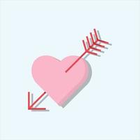 vettore della freccia del cuore per la presentazione dell'icona del simbolo del sito Web