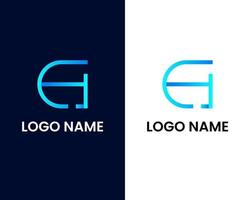 lettera g e t modello di progettazione del logo moderno vettore