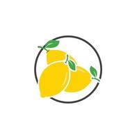 disegno dell'illustrazione di vettore dell'icona del limone fresco