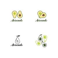 disegno dell'illustrazione dell'icona di vettore di avocado