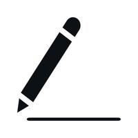 vettore icona matita su sfondo bianco