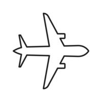 modello vettoriale dell'icona dell'aeroplano. simbolo del colore del segno dell'aeroplano modificabile su sfondo bianco