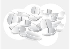 Sfondo vettoriale di pillole bianche