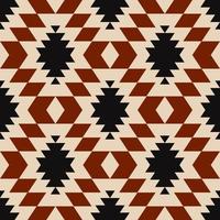 nativo azteco sud-ovest geometrico forma rombo colore rosso-nero motivo senza cuciture sfondo. utilizzare per tessuti, tessuti, elementi di decorazione d'interni, tappezzeria, avvolgimento. vettore