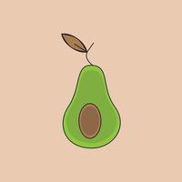 avocado disegno vettoriale dieta sana frutta