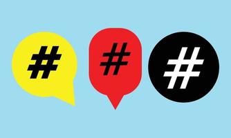 icone hashtag hashtag simbolo hashtag in bolla vettore