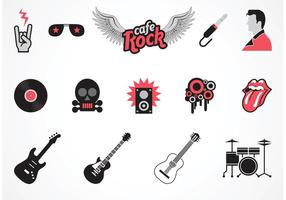 vettore simboli musicali rock