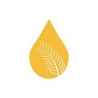 design piatto di vettore del logo dell'olio di palma