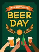 concetto di giornata internazionale della birra vettore