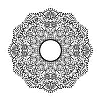 mandala di fiori. elementi decorativi d'epoca. pagina del libro da colorare vettore