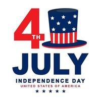 4 luglio t-shirt e abbigliamento per la festa dell'indipendenza americana vettore
