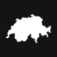 cartina svizzera su sfondo bianco vettore