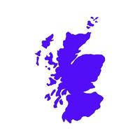 mappa della Scozia su sfondo bianco vettore