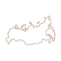 mappa della russia su sfondo bianco vettore